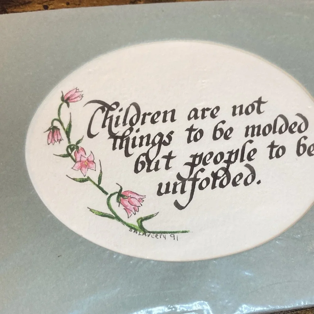 Vintage Hand Lettered Quote Wall Art Family Cottagecore Farmhouse‎ Decor 5x7